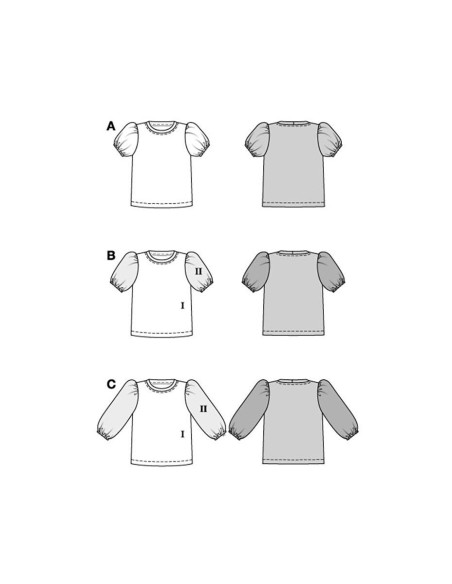 T-shirt patroon - Burda 5809