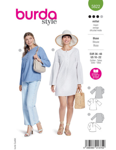 Blousepatroon - Burda 5822