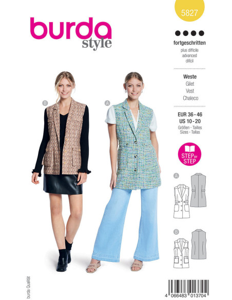 Jas patroon - Burda 5827