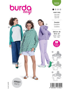 Sweatshirt patroon - Burda 5828