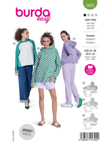 Sweatshirt patroon - Burda 5828