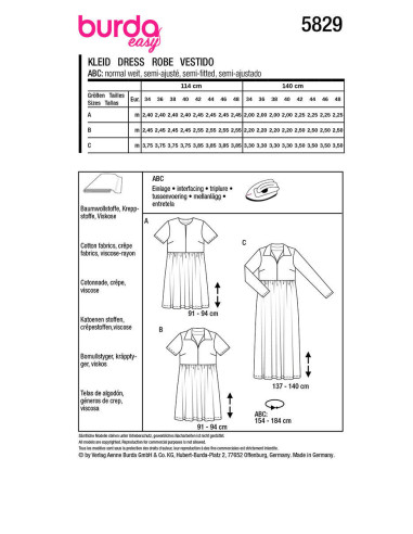 Jurkpatroon - Burda 5829
