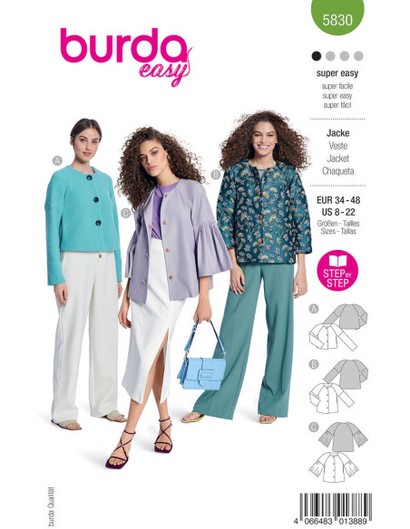 Jas patroon - Burda 5830
