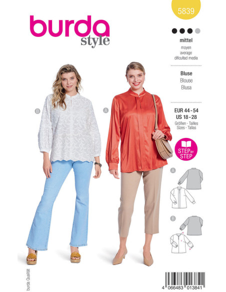 Blousepatroon - Burda 5839