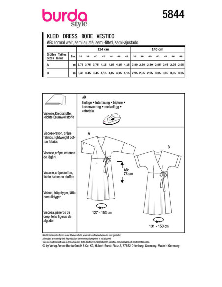 Jurkpatroon - Burda 5844