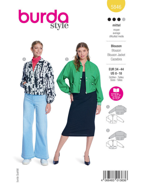 Jas patroon - Burda 5846