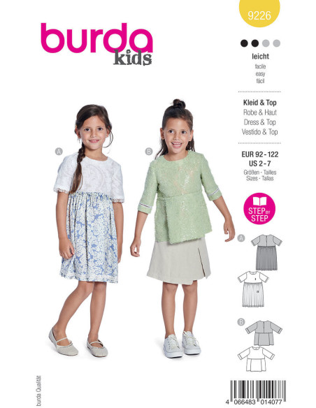 Jurk en top patroon - Burda 9226