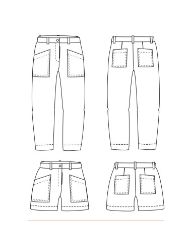 Patroon voor broek en short Berlin - Ikatee