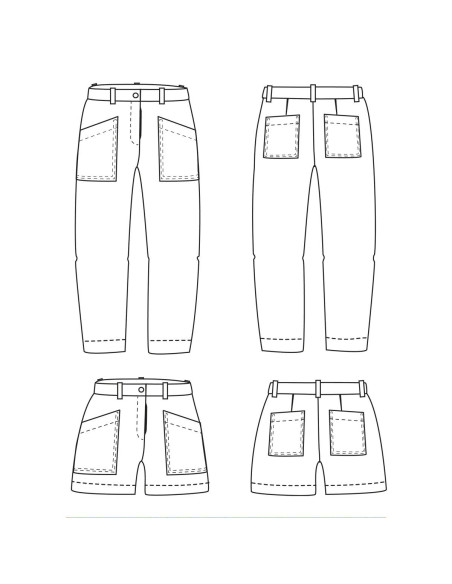 Patroon voor broek en short Berlin - Ikatee