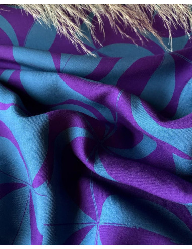 Viscose twill stof Purple retro - My Dress Made