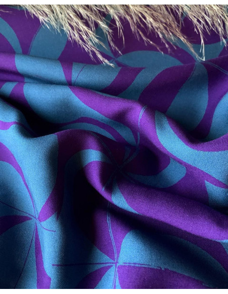 Viscose twill stof Purple retro - My Dress Made
