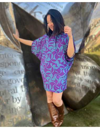 Viscose twill stof Purple retro - My Dress Made