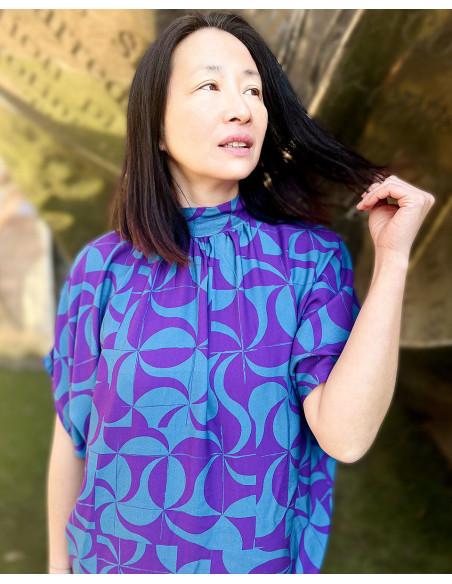 Viscose twill stof Purple retro - My Dress Made