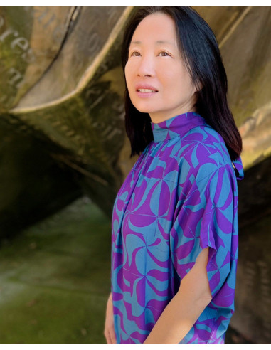 Viscose twill stof Purple retro - My Dress Made