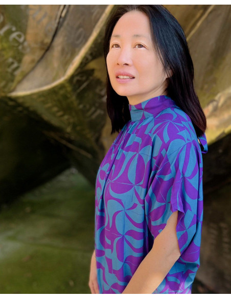 Viscose twill stof Purple retro - My Dress Made
