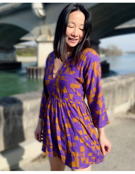 Viscose twill stof Purple rain - My Dress Made