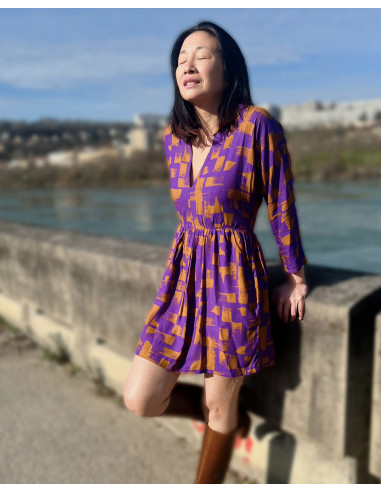 Viscose twill stof Purple rain - My Dress Made