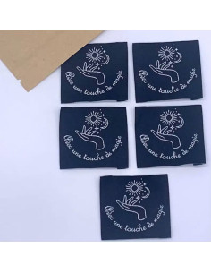 Set van 5 geweven labels om op te naaien Met een vleugje magie 2