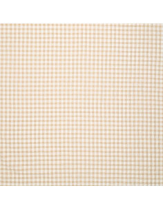 Geruite Seersucker-stof - Beige 2