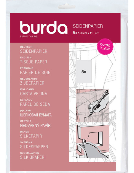 Zijdepapier voor Burda patronen