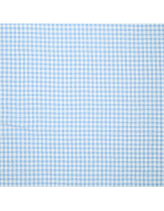 Seersucker geruite stof - Blauw 2