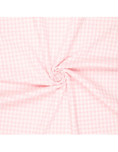 Seersucker geruite stof - Roze