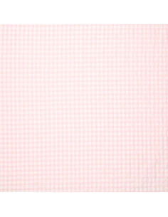 Seersucker geruite stof - Roze 2