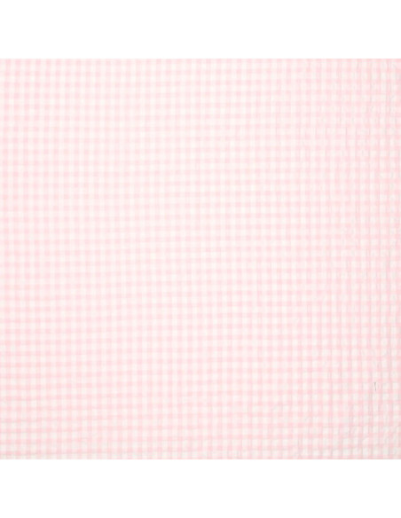 Seersucker geruite stof - Roze