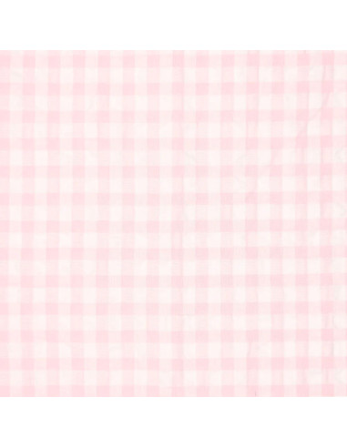Seersucker geruite stof - Roze