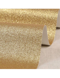 Glittervel 50 x 70 cm - Lichtgoud