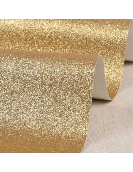 Glittervel 50 x 70 cm - Lichtgoud
