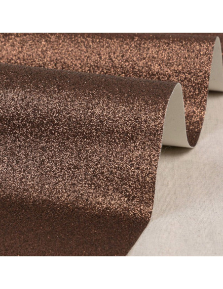 Glittervel 50 x 70 cm - Chocolade