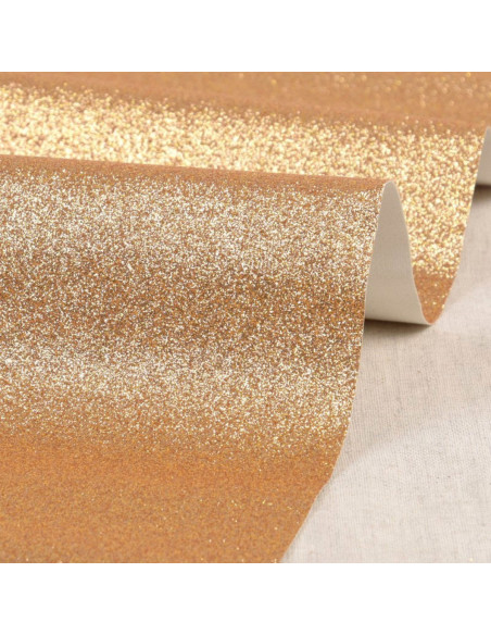 Glittervel 50 x 70 cm - Donkergoud