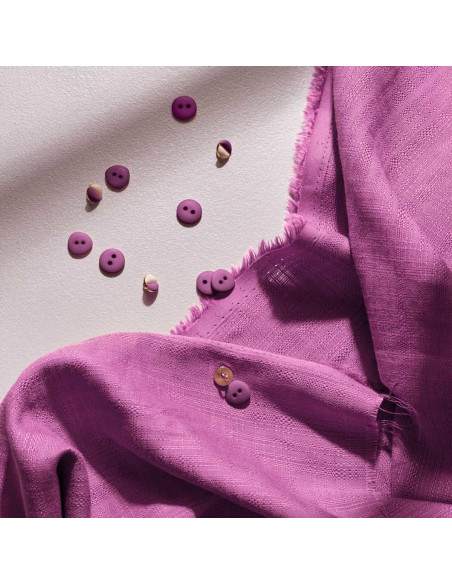Katoen viscose stof Flake Bubble Gum - Atelier Brunette