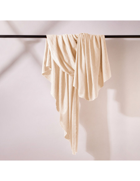 Katoen viscose stof Flake Off White - Atelier Brunette