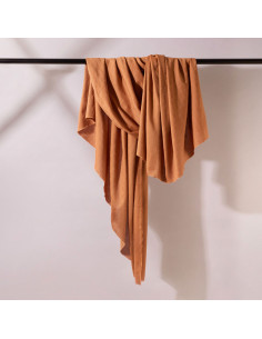 Stof katoen viscose Flake Pecan Pie - Atelier Brunette
