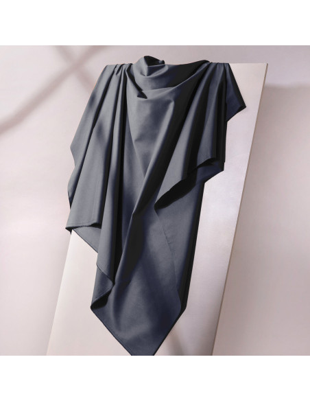 Lichte katoenen gabardine stof Deep Charcoal - Atelier Brunette