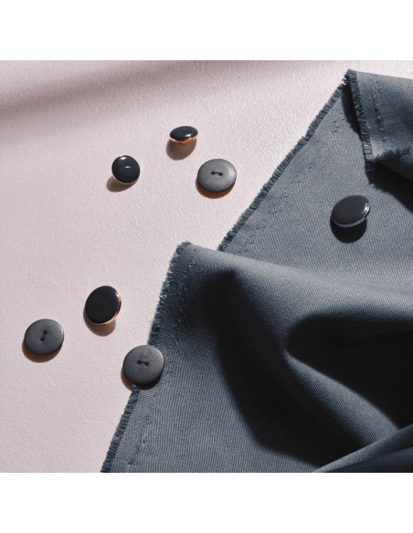 Lichte katoenen gabardine stof Deep Charcoal - Atelier Brunette