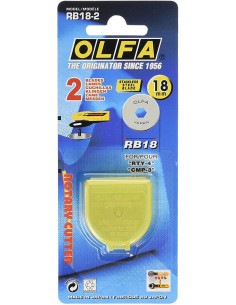 2 vervangmessen voor Olfa snijmes - 18 mm