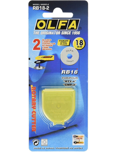 2 vervangmessen voor Olfa snijmes - 18 mm