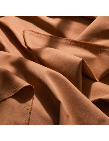 Lichte pecan pie katoenen gabardine stof - Atelier Brunette