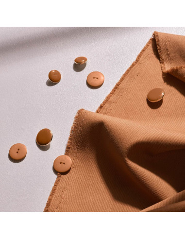 Lichte pecan pie katoenen gabardine stof - Atelier Brunette