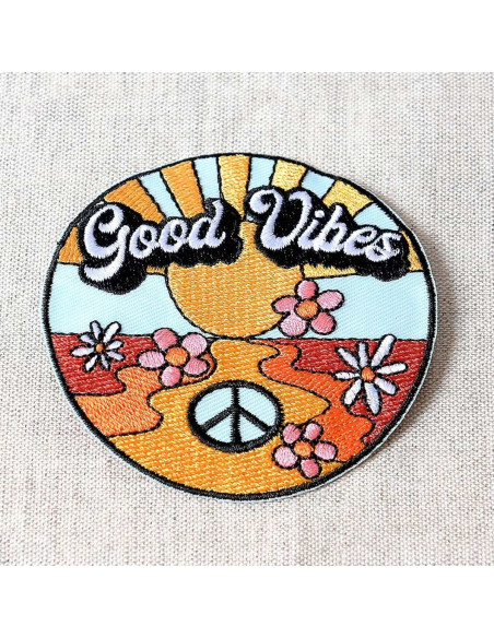 Strijkembleem Seventies - Good Vibes