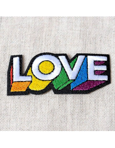 Strijkembleem thema Love - Love 3D