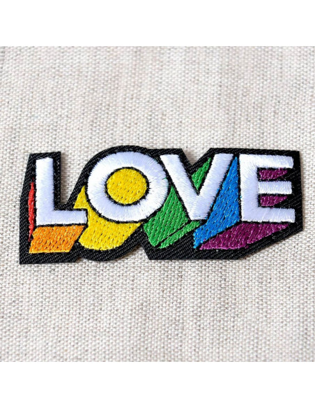 Strijkembleem thema Love - Love 3D