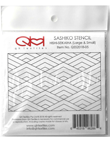 Set van 2 sjablonen voor sashiko stencil - Hishi-Seikaiha