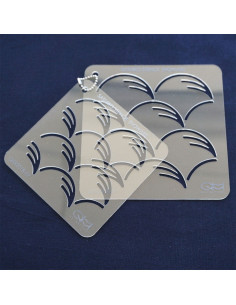 Set van 2 sjablonen voor sashiko stencil - Nowaki
