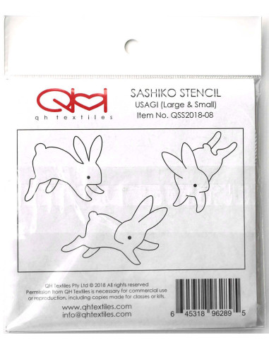 Set van 2 sjablonen voor sashiko stencil - Usagi