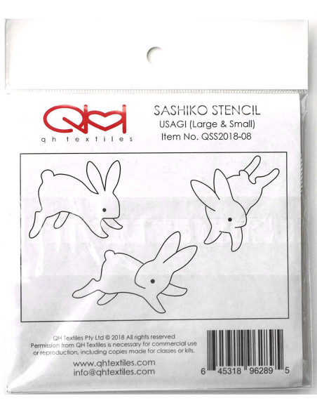 Set van 2 sjablonen voor sashiko stencil - Usagi