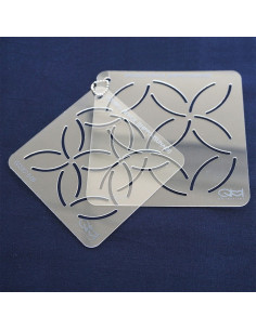Set van 2 sjablonen voor sashiko stencil - Shippo-Tsunagi